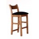 Provence bar stool leather seat